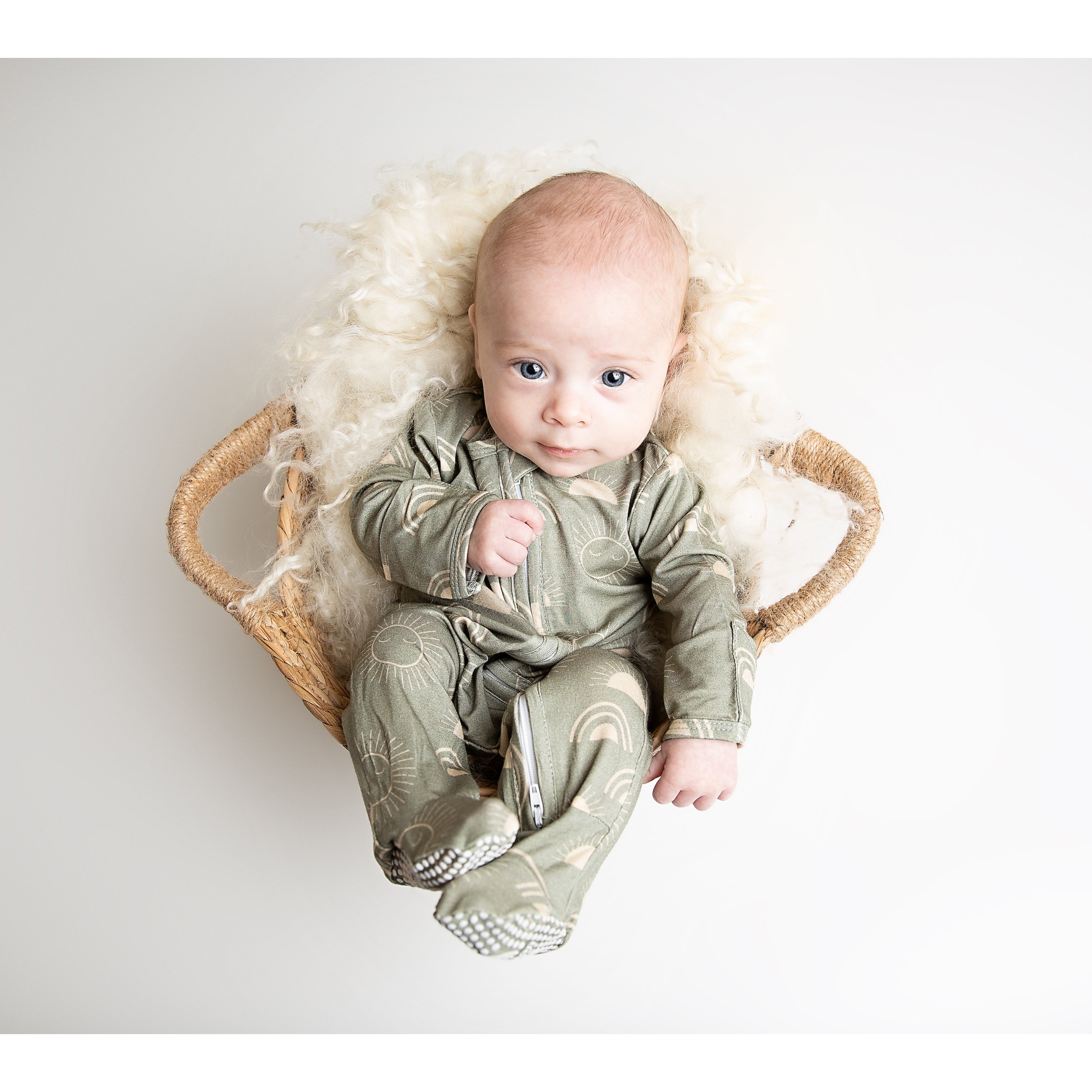 celestial sun bamboo footie pajama