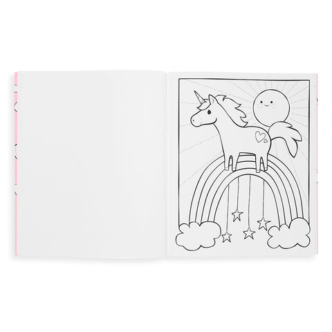 color-in book in enchanting unicorns