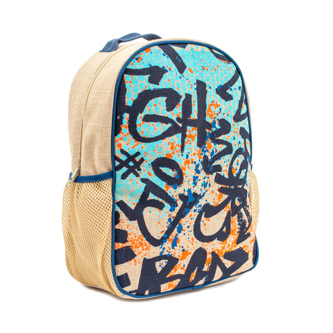 colorful graffiti toddler backpack