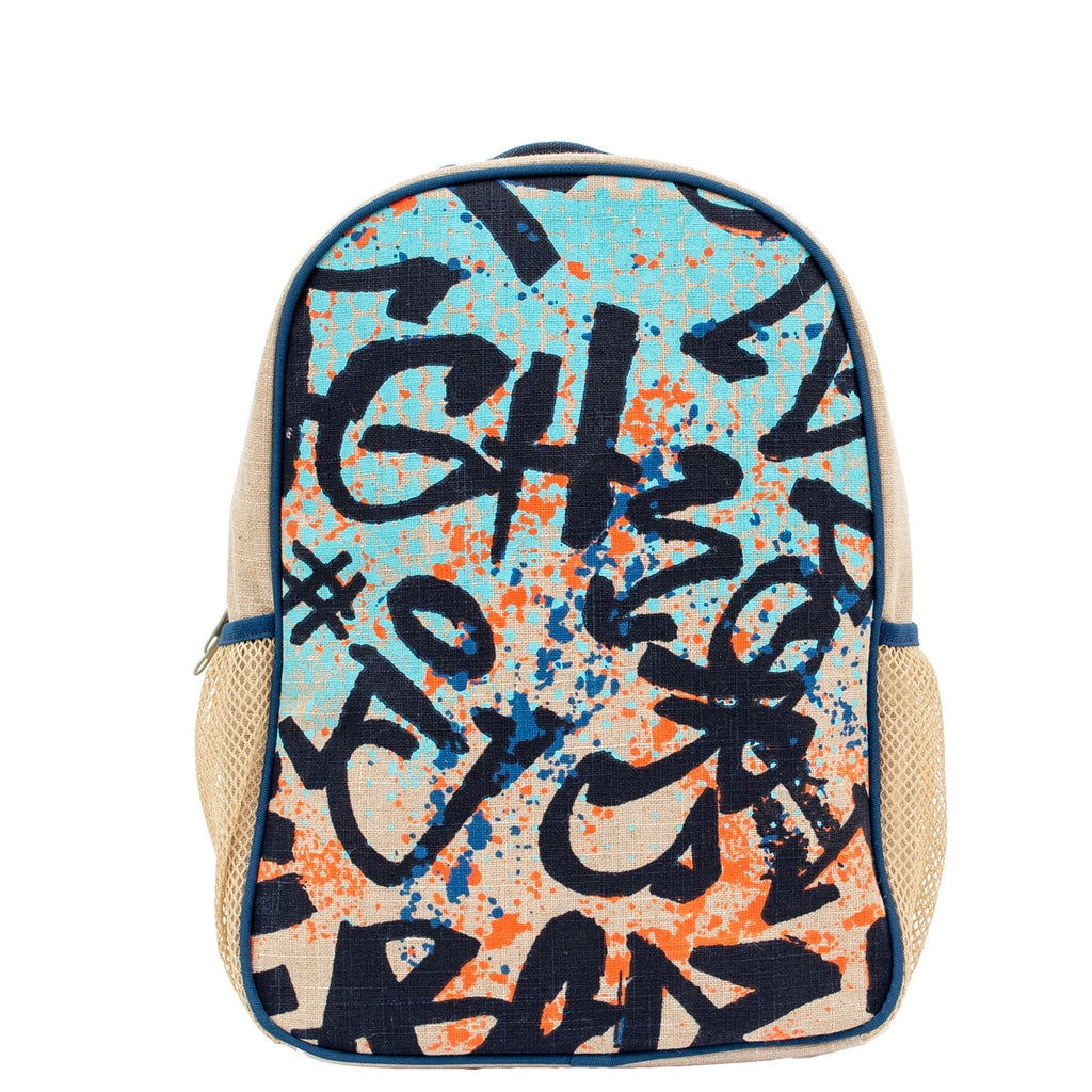 colorful graffiti toddler backpack