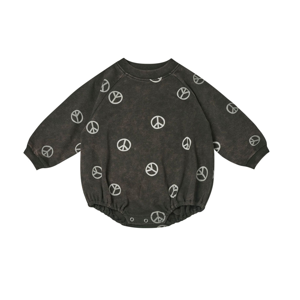 crew neck romper || peace