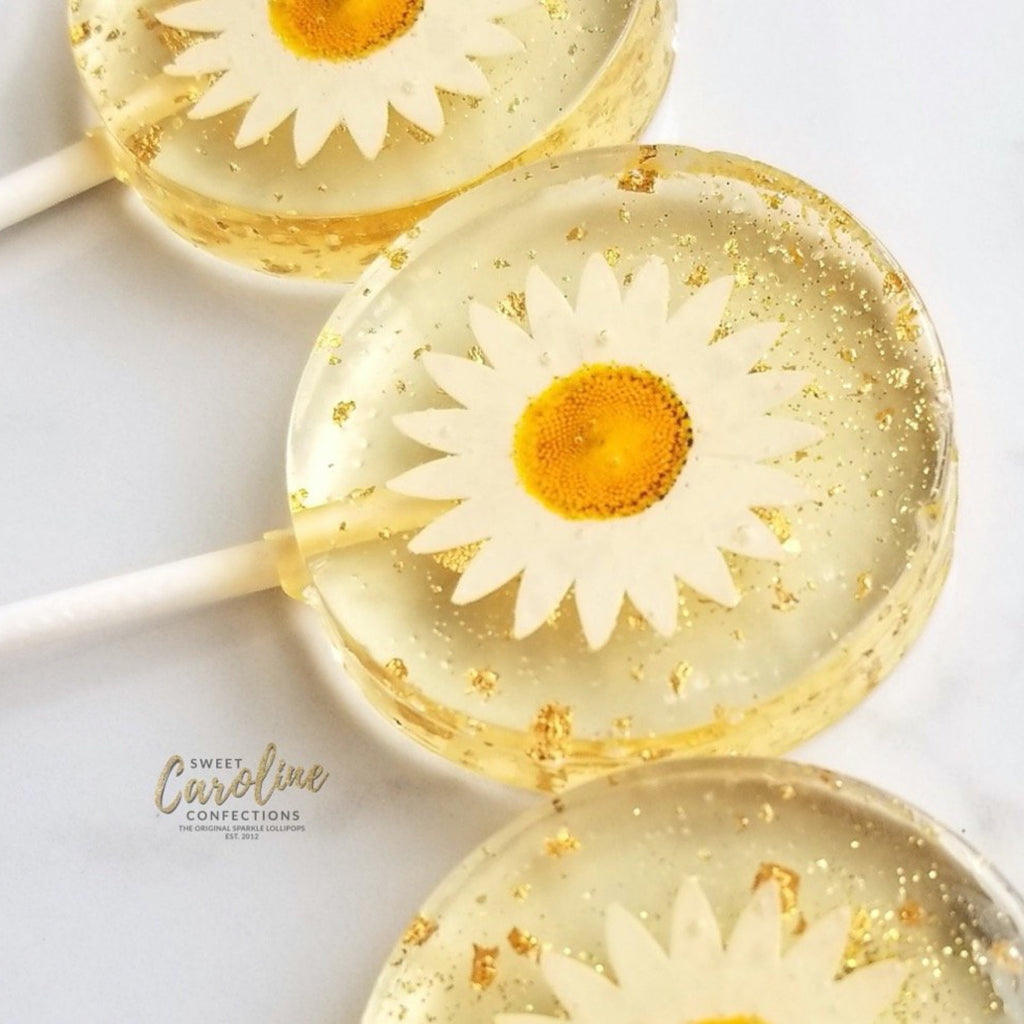 daisy and gold lollipop
