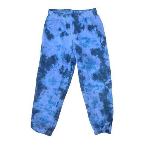 disco panda kids tie dye sweatpants in blue
