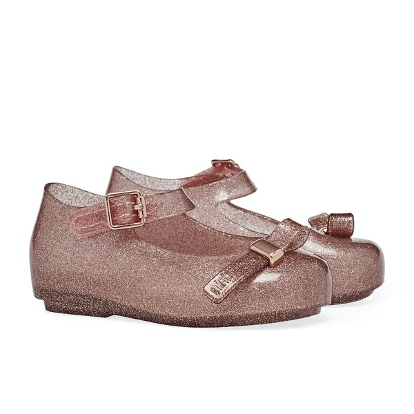 dora flat in pink glitter