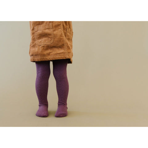 dusty plum cable knit tights
