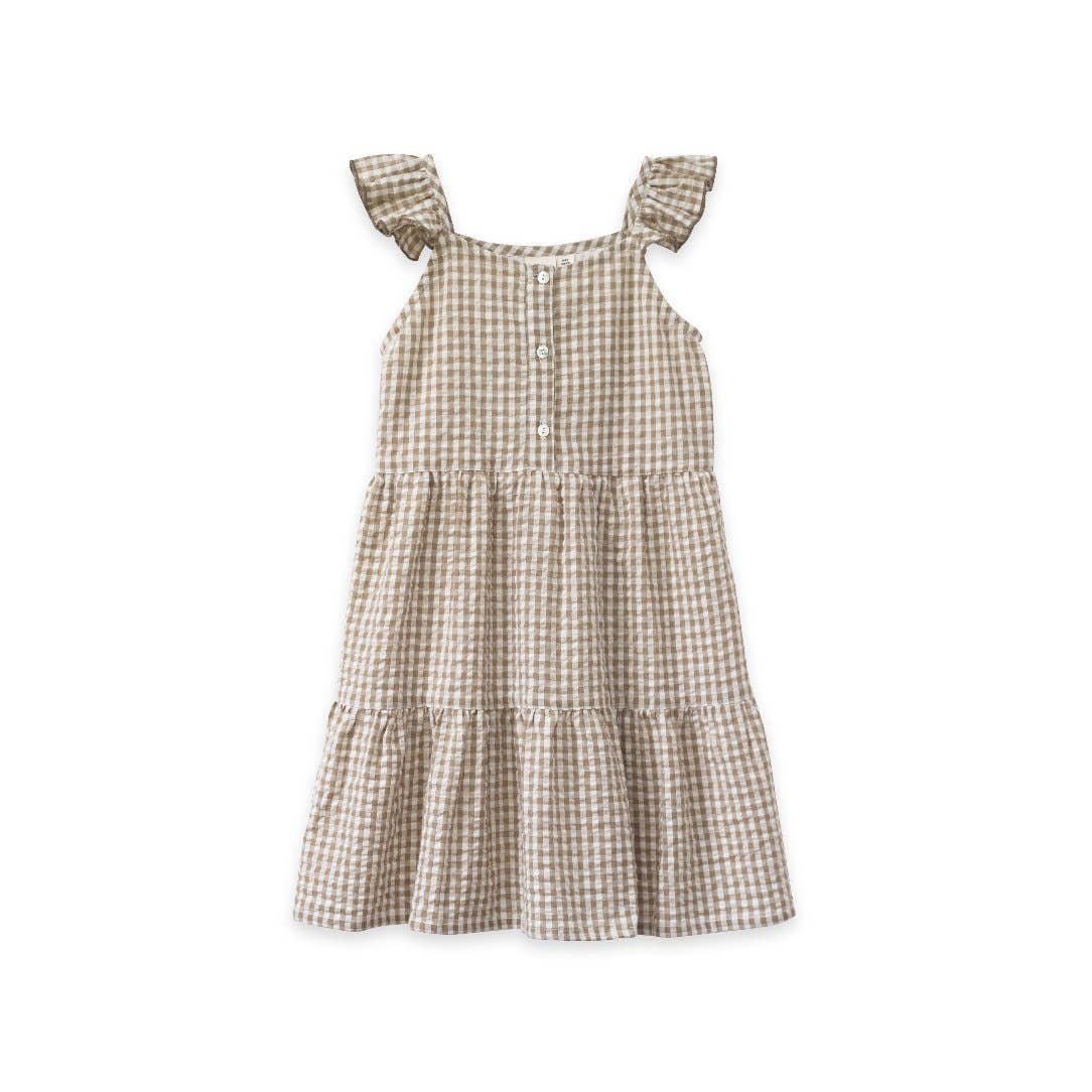 elisa dress in fennel searsucker