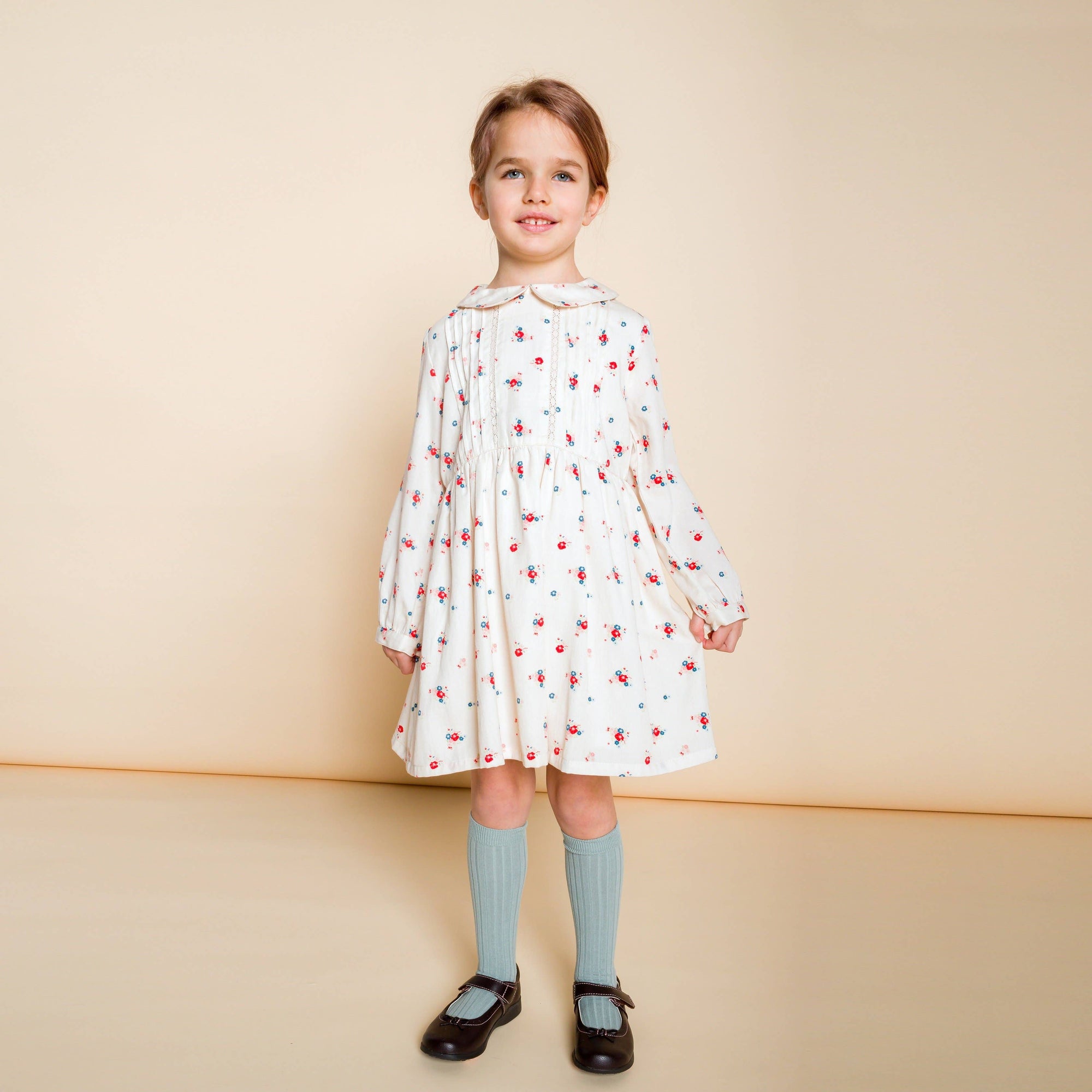 ella dress in pink floral