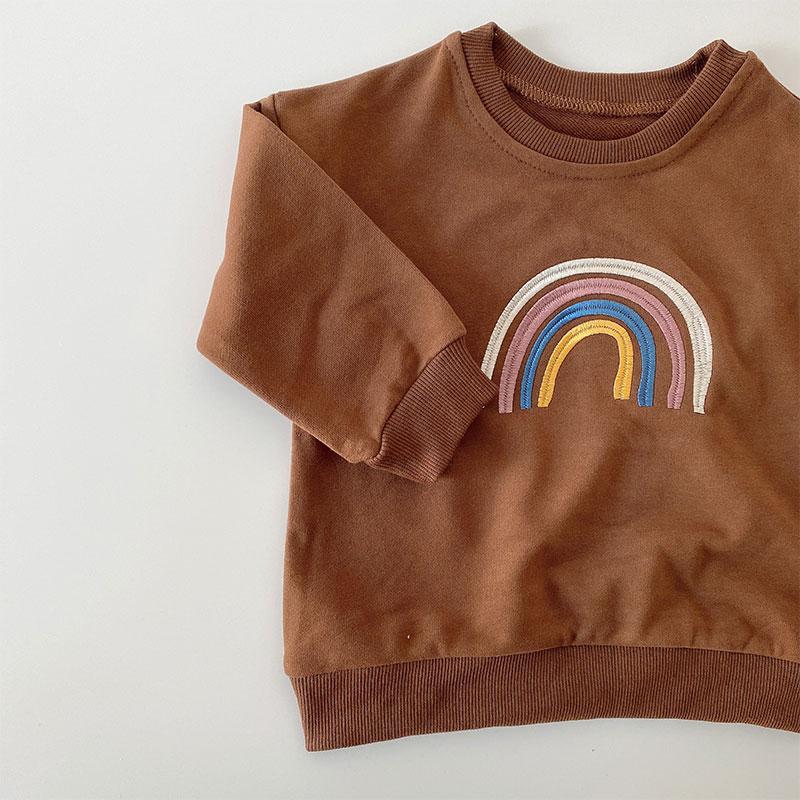embroidered rainbow sweatshirt