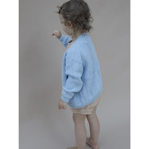 eorthe baby & kids chunky knit cardigan in azure