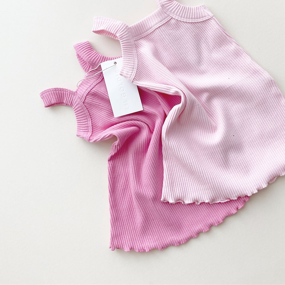everyday dress in baby pink