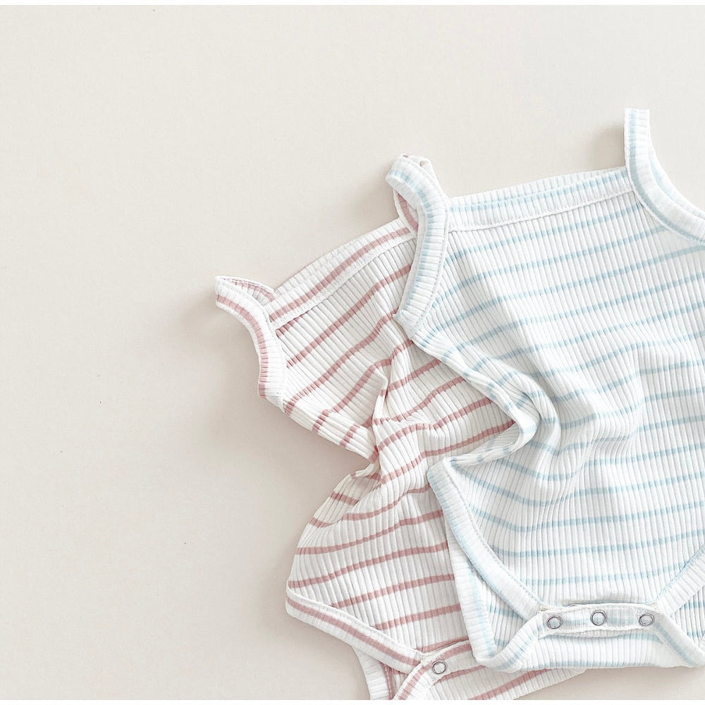 everyday onesie in pink stripe
