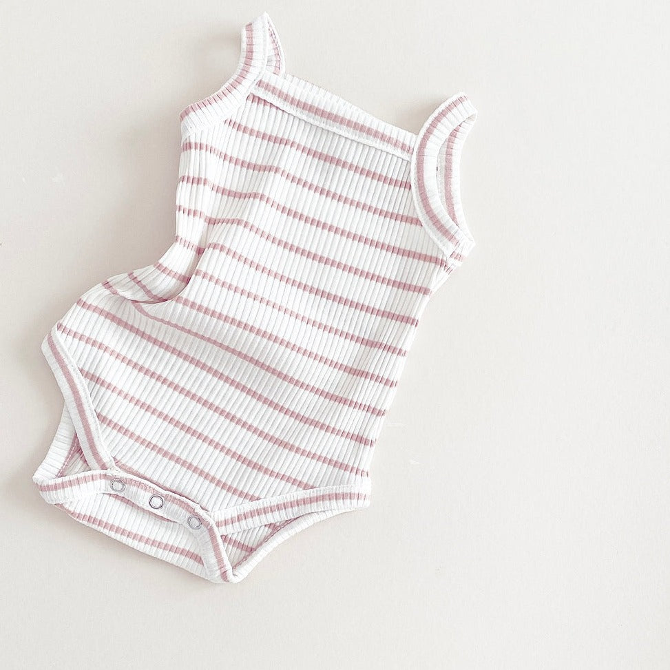 everyday onesie in pink stripe
