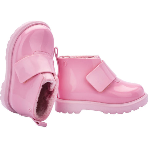 faux fur lined chelsea boot in pink