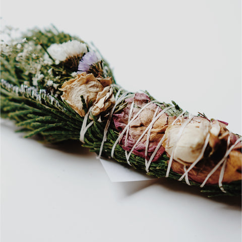 floral smudge wands