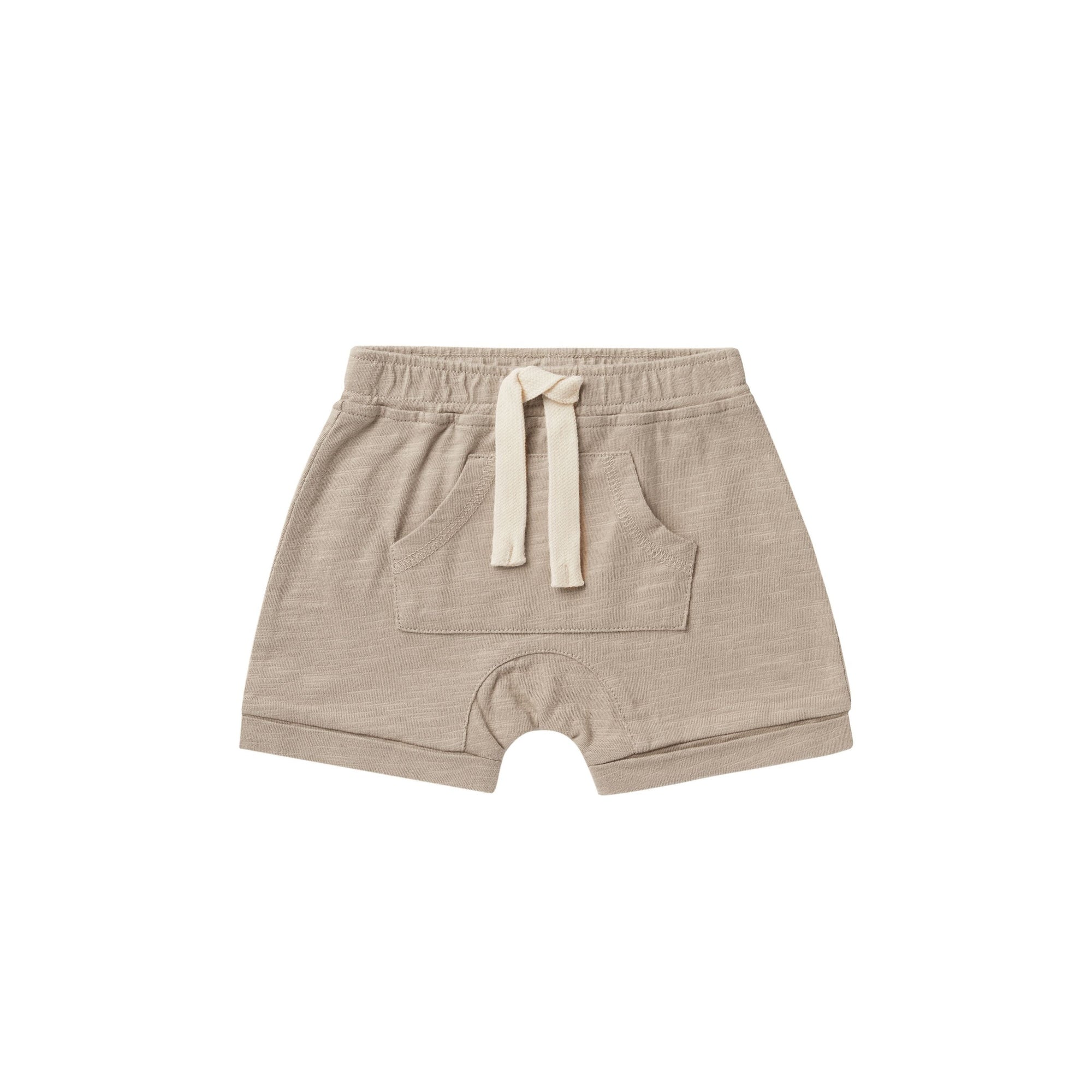 front pouch short in grey