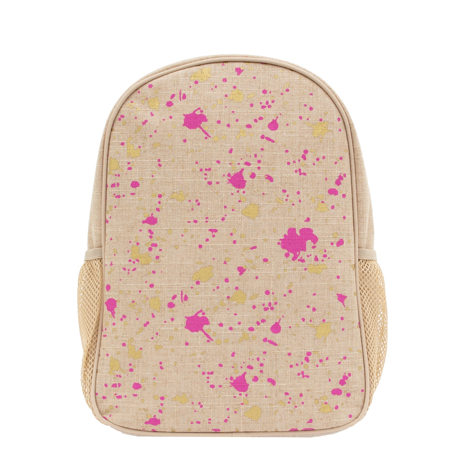 fuchsia + gold splatter toddler backpack