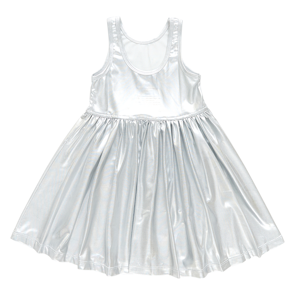 liza lame dress | silver