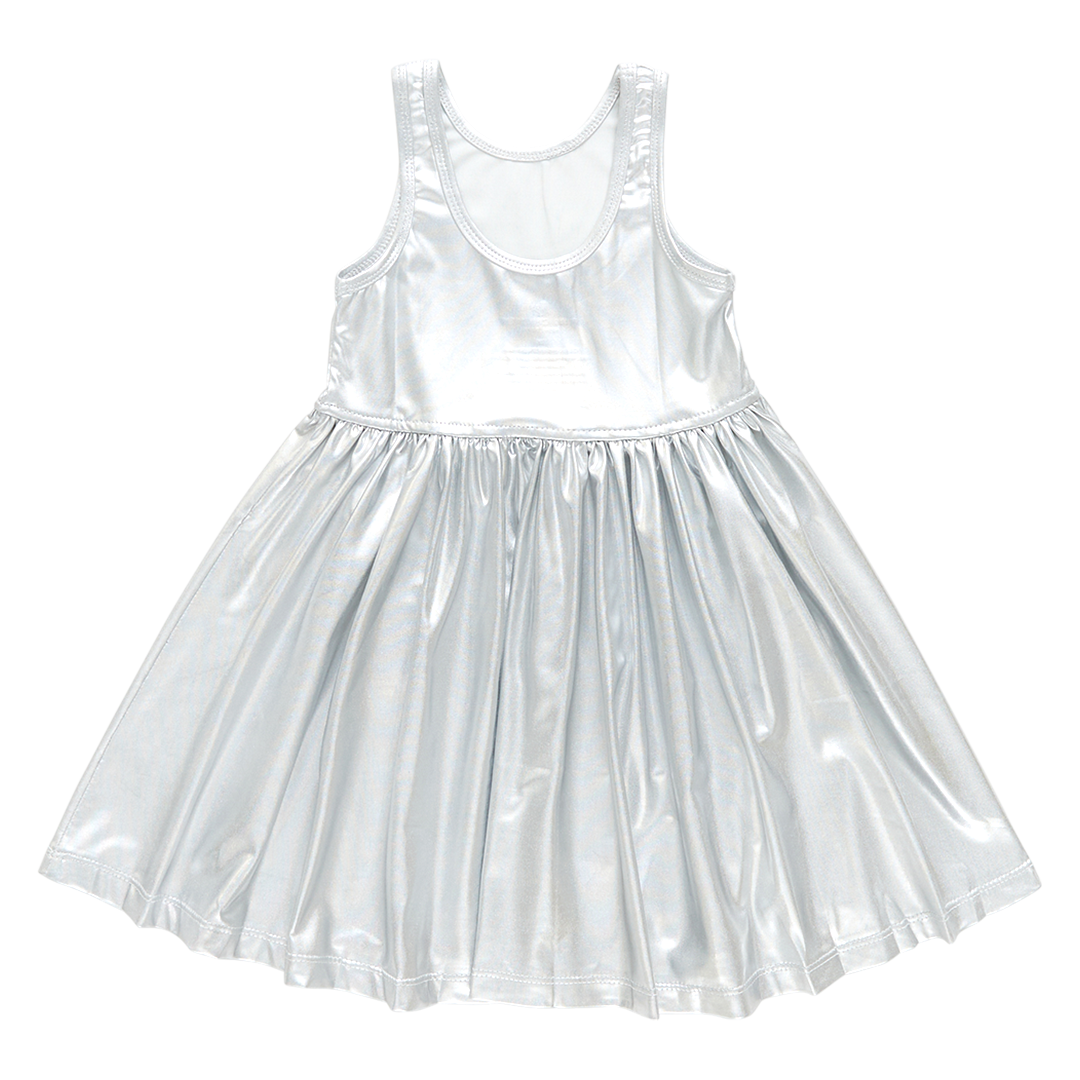 liza lame dress | silver - elfin los angeles liza lame dress | silver - elfin los angeles