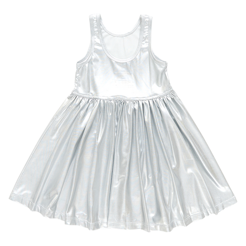 liza lame dress | silver