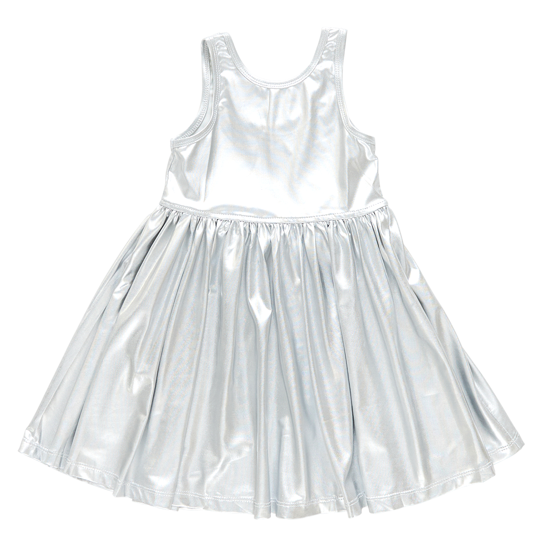 liza lame dress | silver