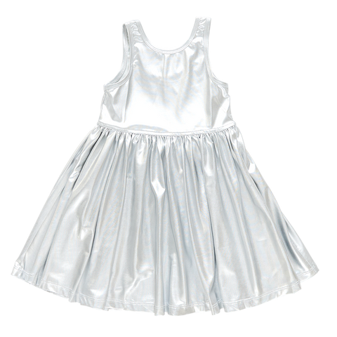 liza lame dress | silver