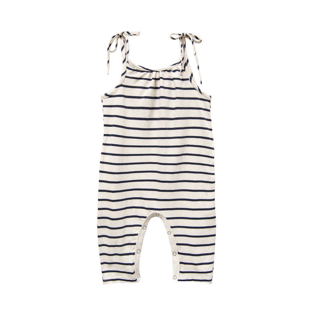 go gently nation jersey jumpsuit in navy stripe