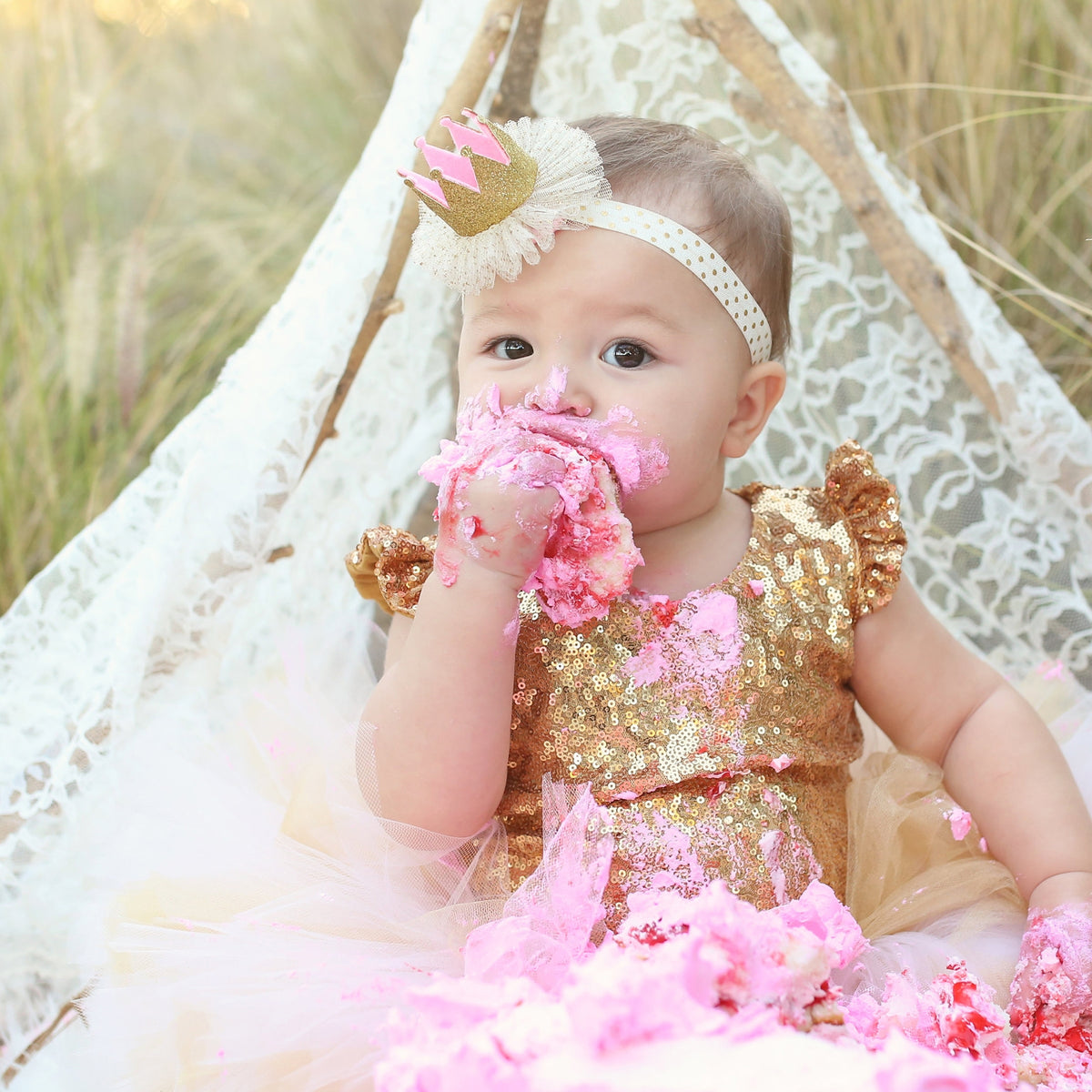 gold sequin flutter sleeve leotard