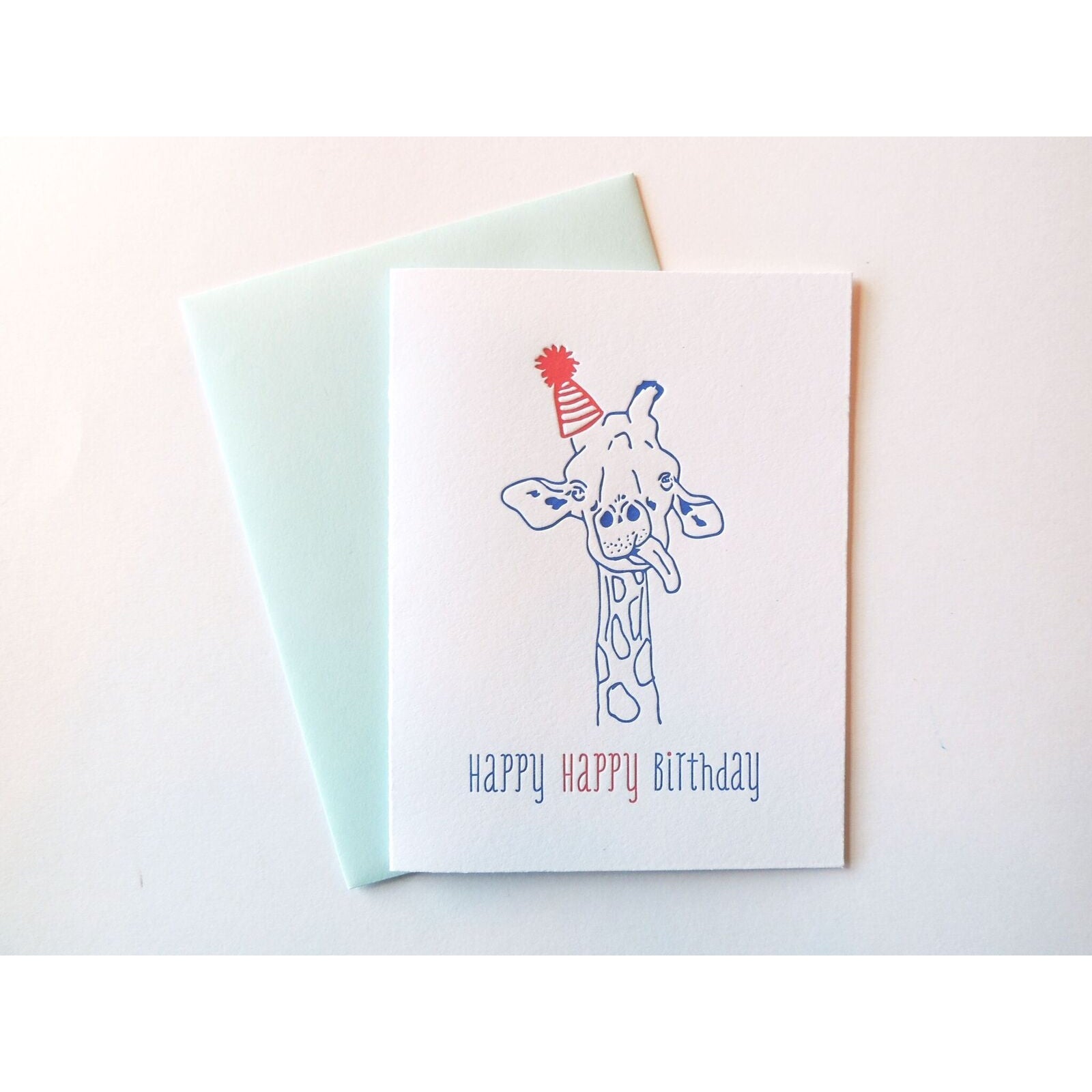 happy giraffe birthday card