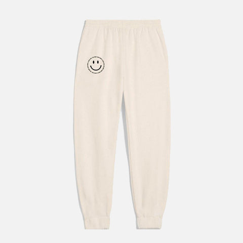 have a nice day sweatpants in beige