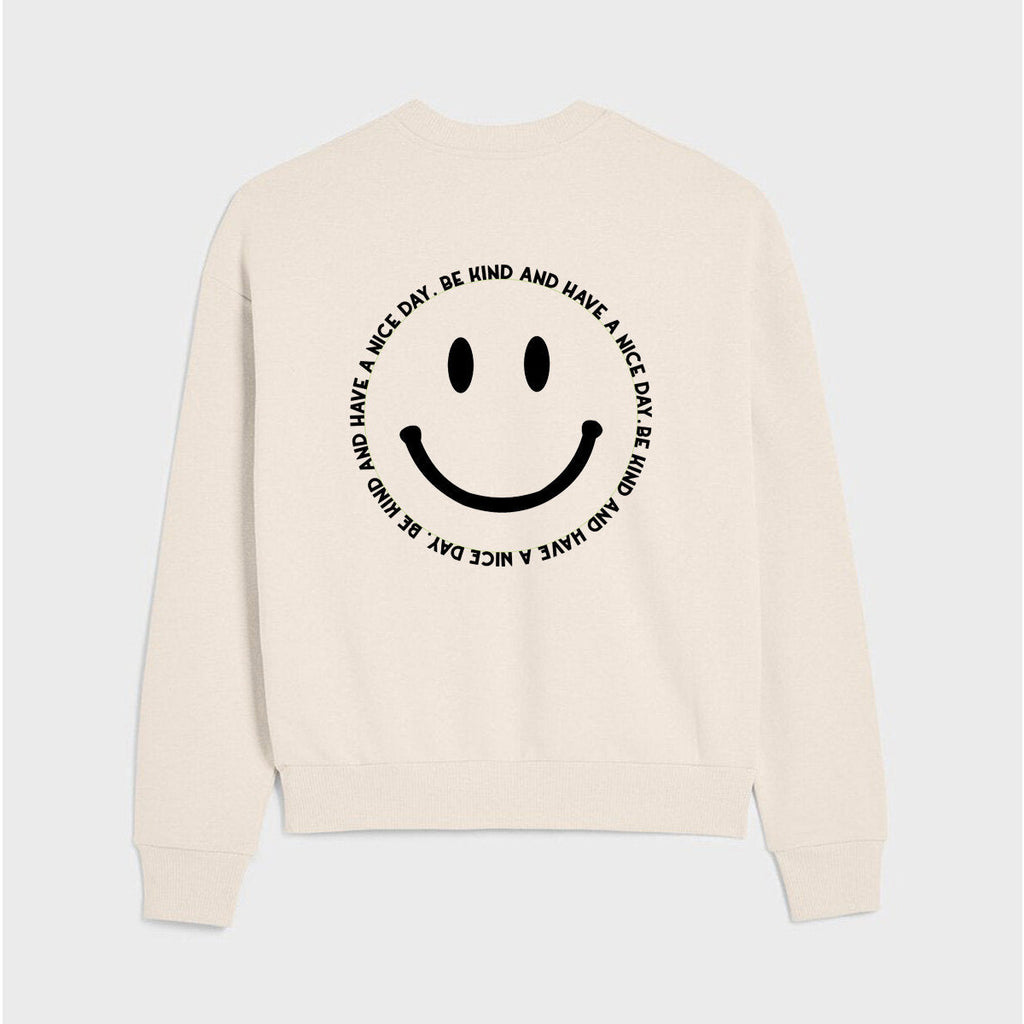 have a nice day sweatshirt in beige