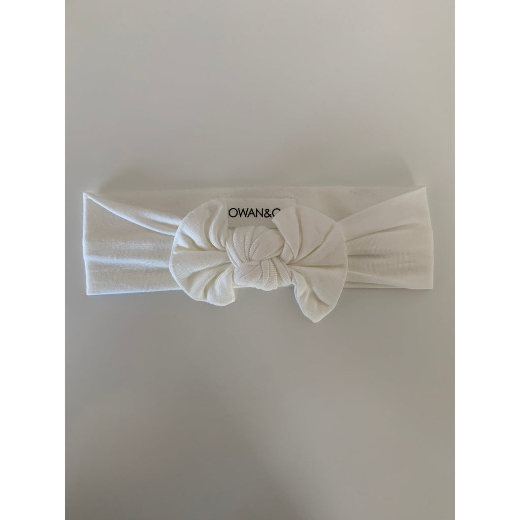 head wrap bow in off white