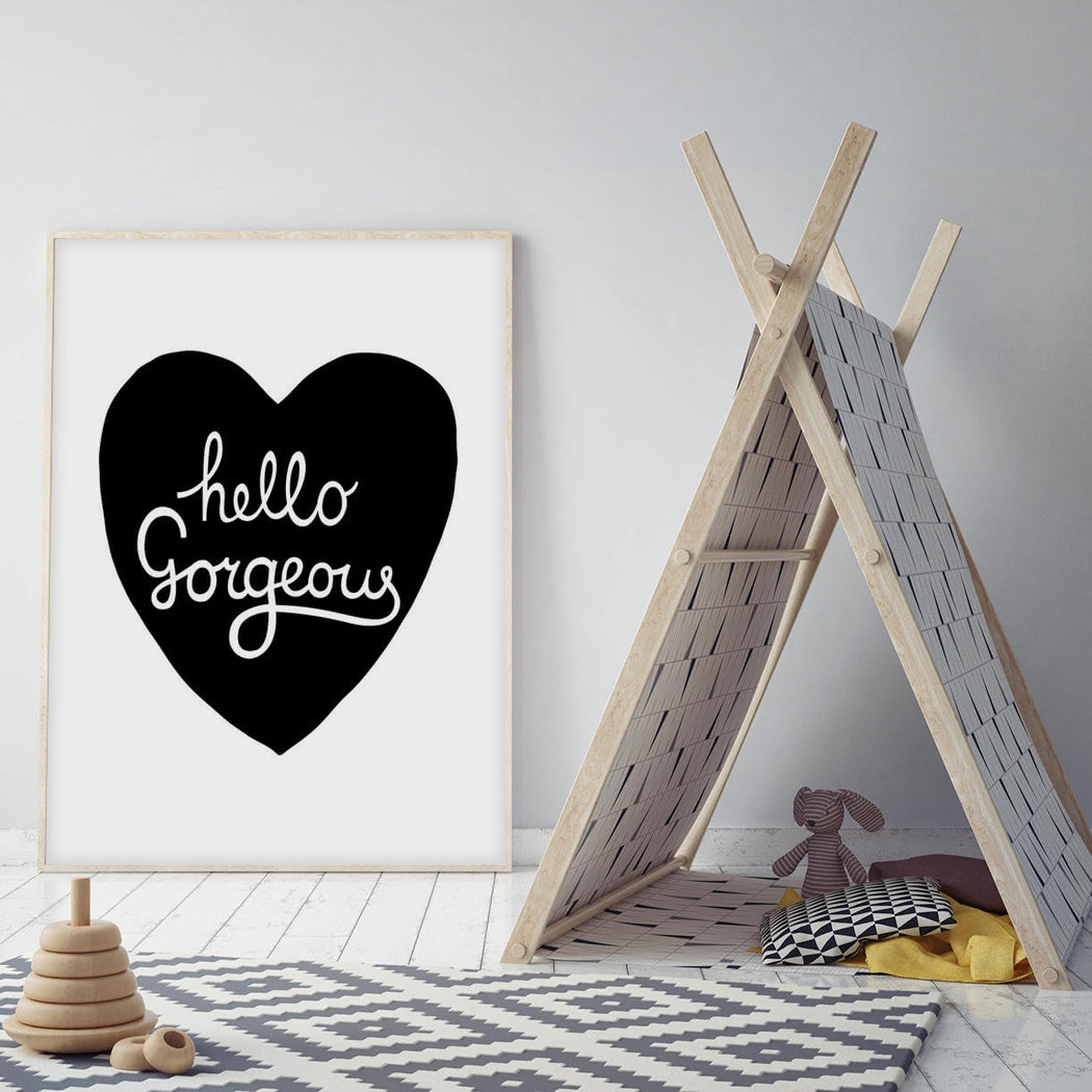 hello gorgeous wall print