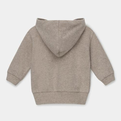 hooded baby sweater jacket in beige