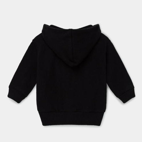 hooded baby sweater jacket in black