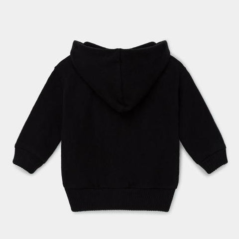 hooded baby sweater jacket in black
