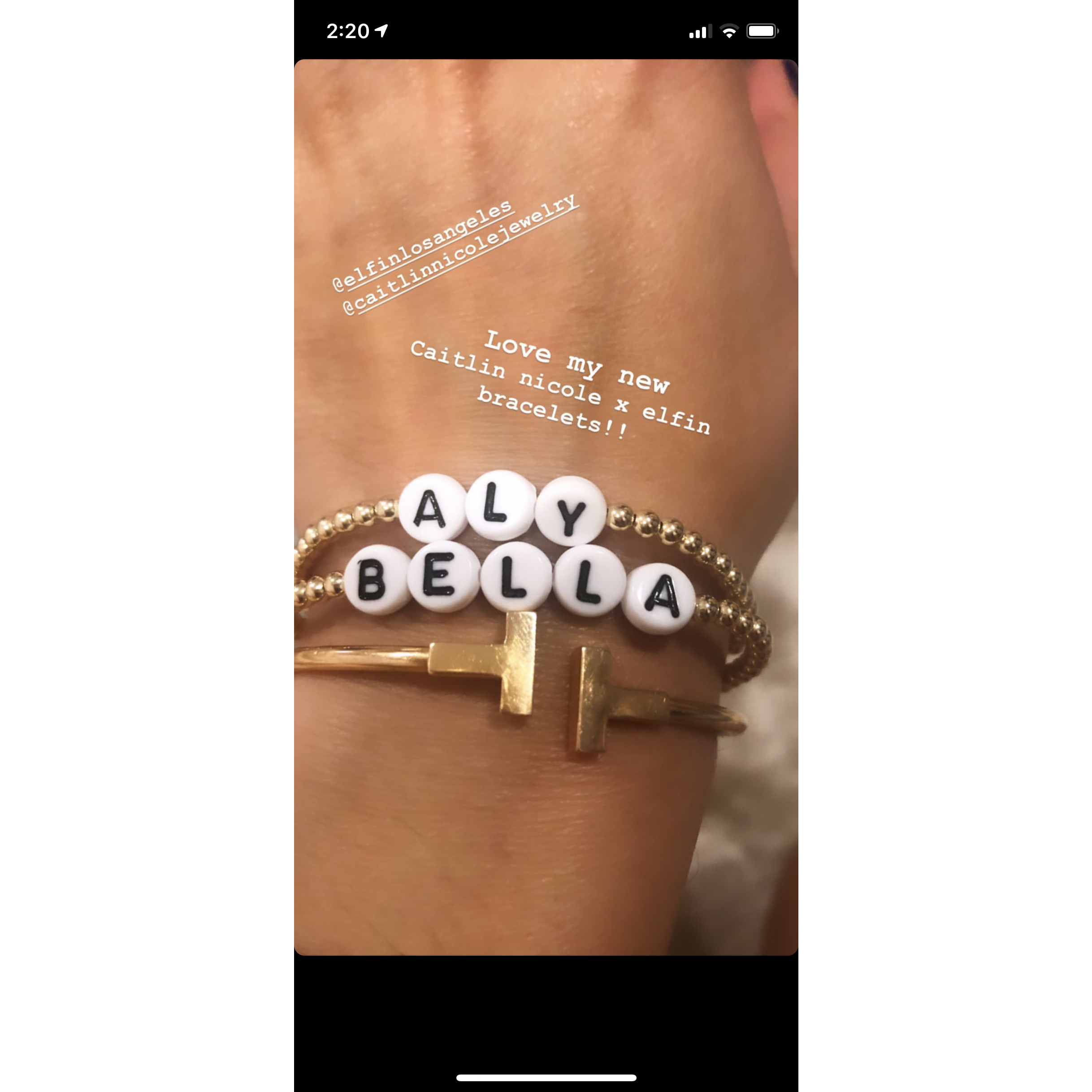 caitlin nicole x elfin los angeles custom adult bracelet