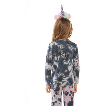 tie dye unicorn print pullover