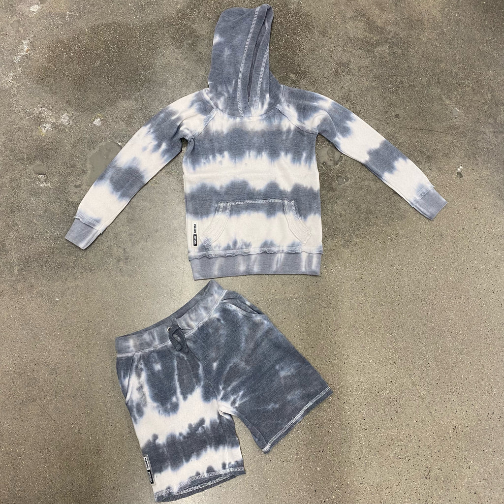 titanium streak tie dye pullover hoodie