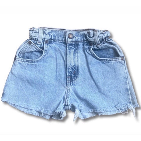 vintage levi's high waist distressed denim cut-offs | size 6x