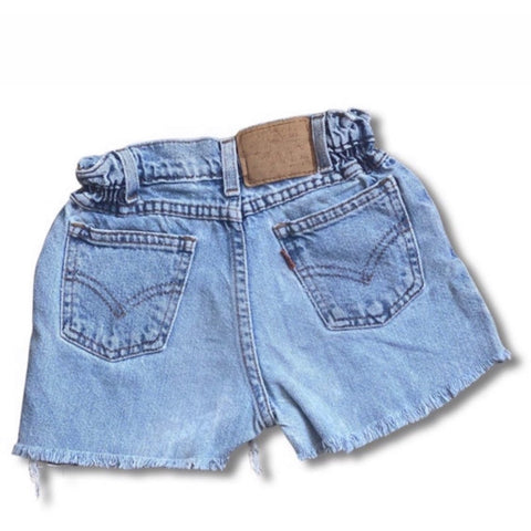 vintage levi's high waist distressed denim cut-offs | size 6x