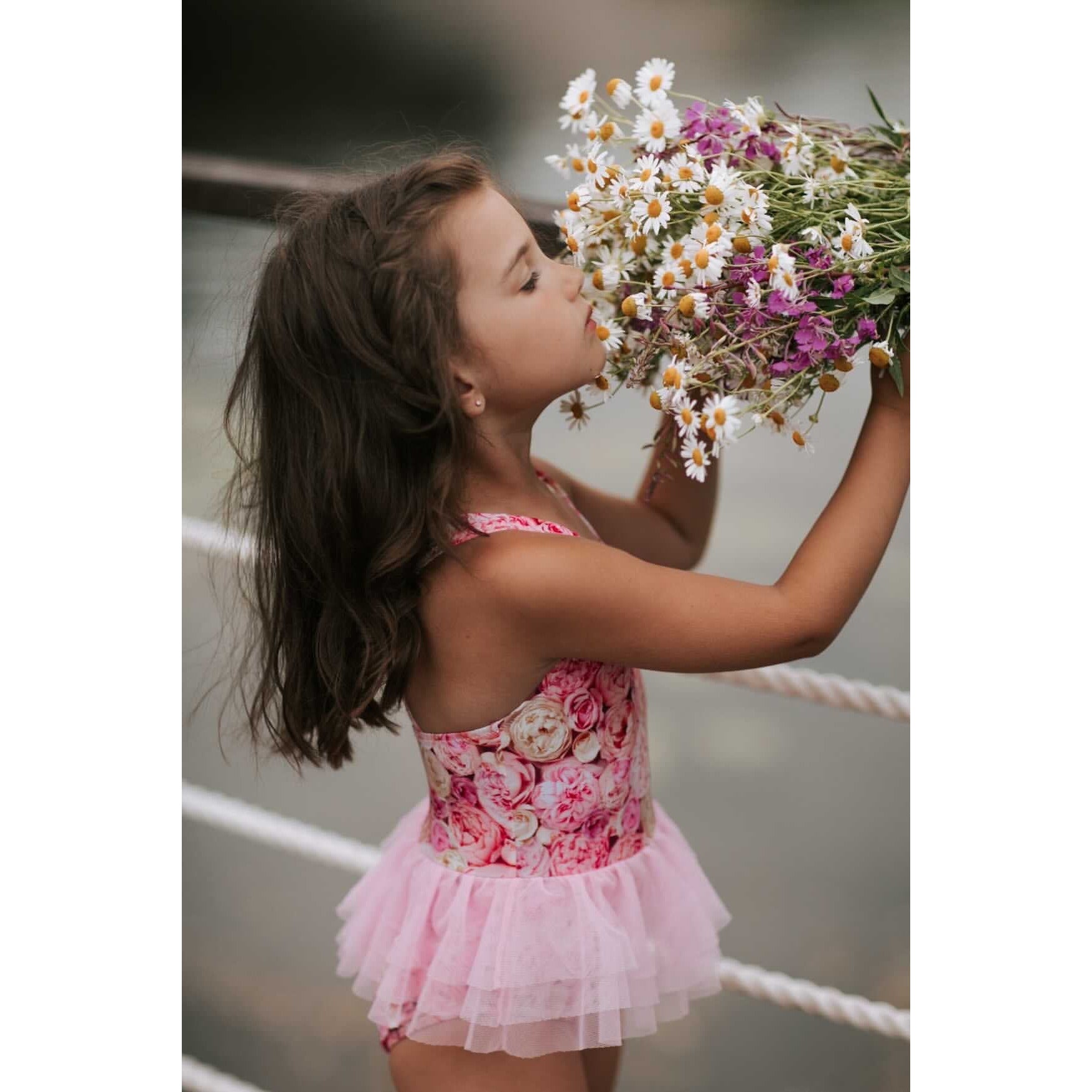 isabelle tutu swimsuit in antique rose