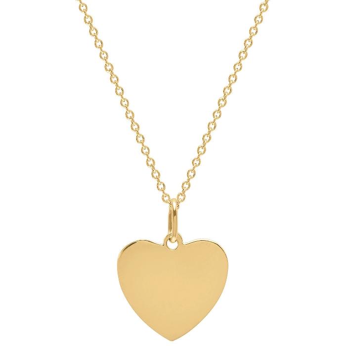 caitlin nicole jewelry 14k gold heart charm necklace