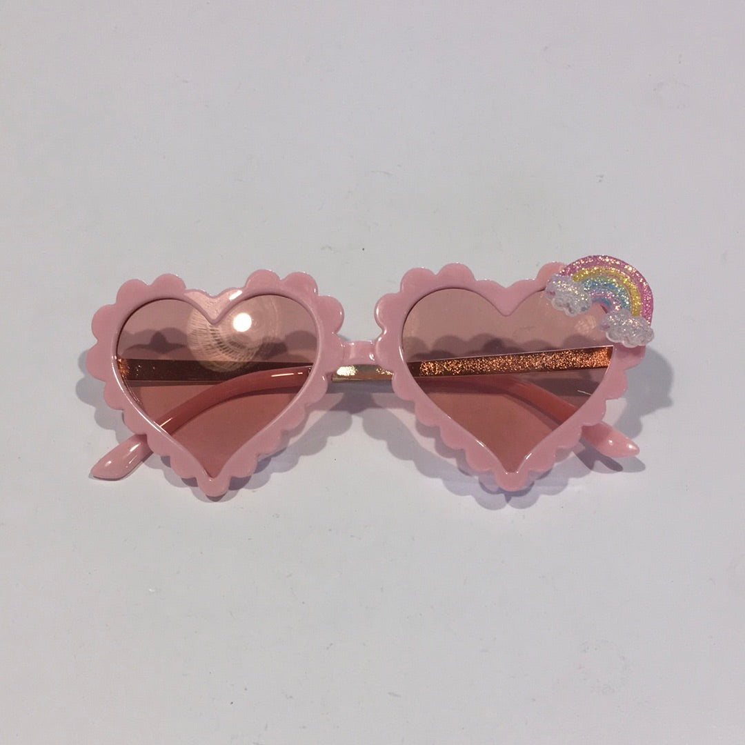 Beaded heart petal sunglasses