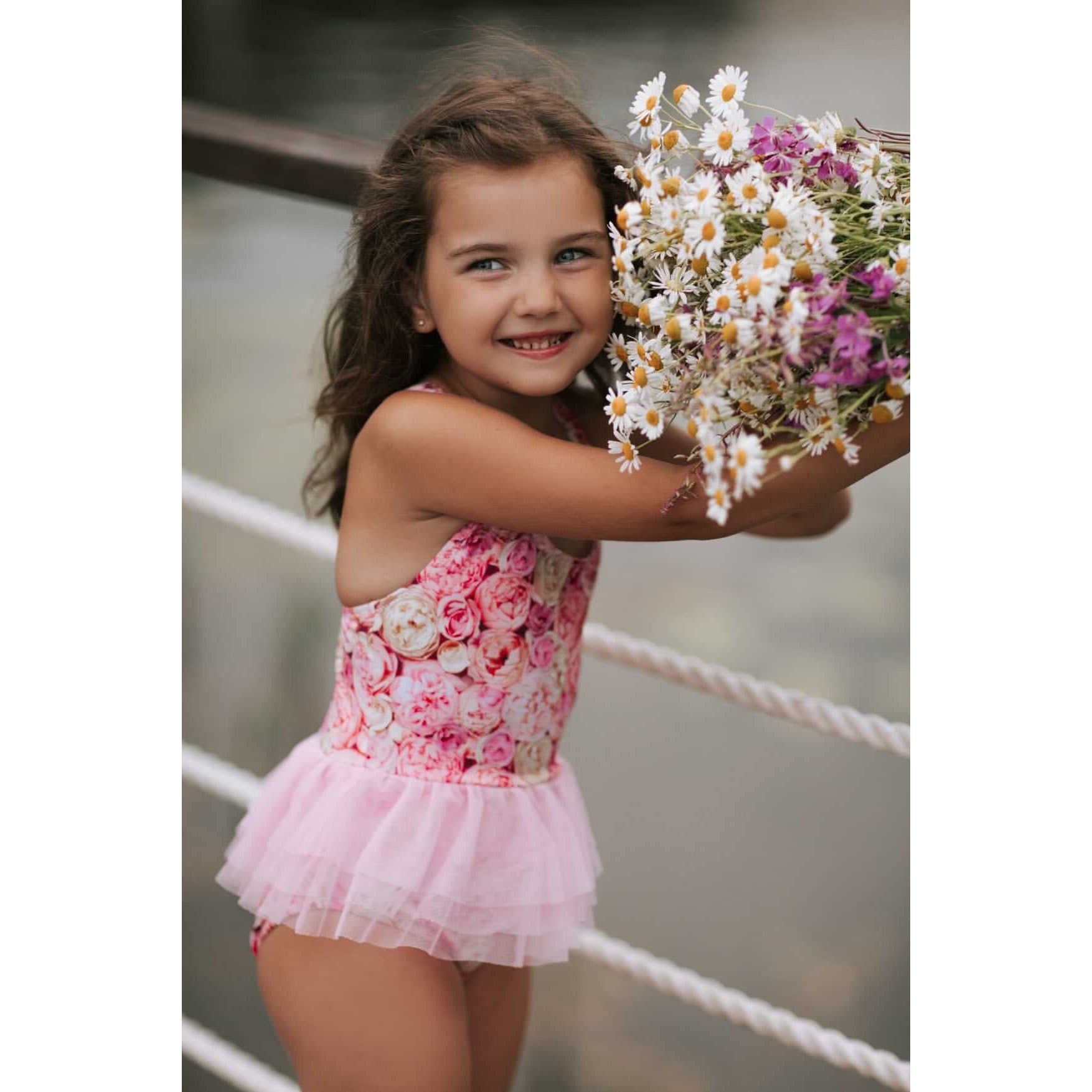 isabelle tutu swimsuit in antique rose