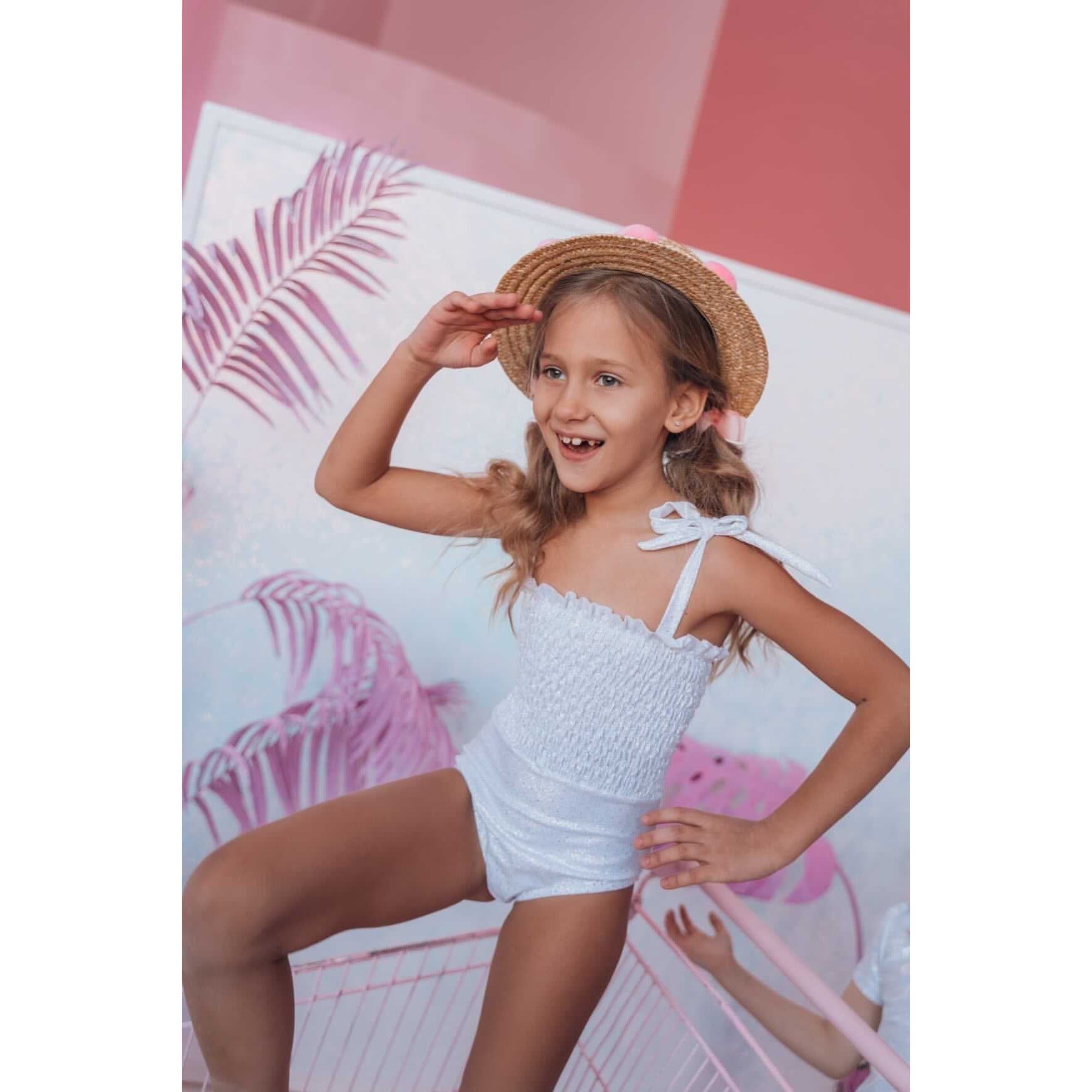 amalia glitter swimsuit in white