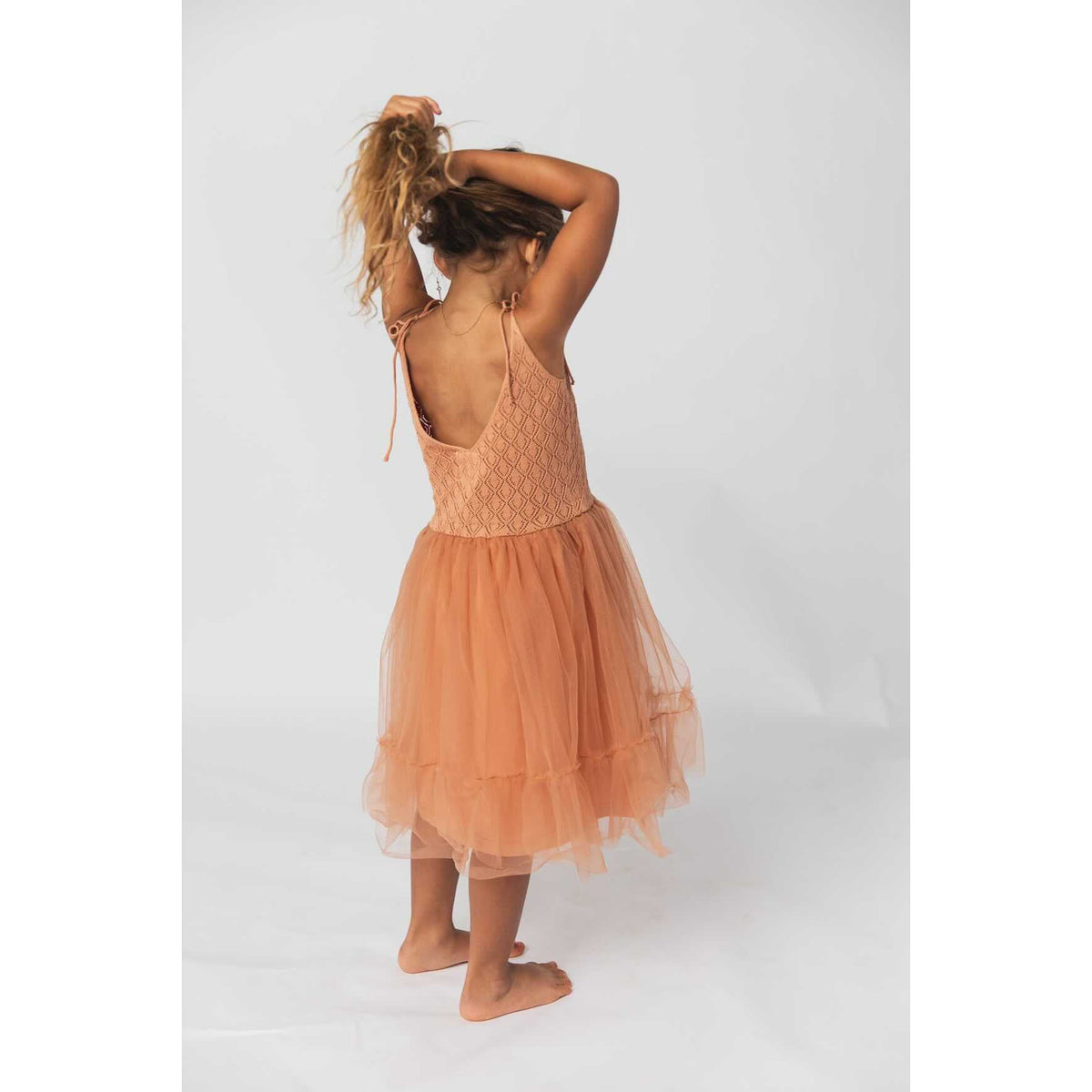 elle dress in terracotta