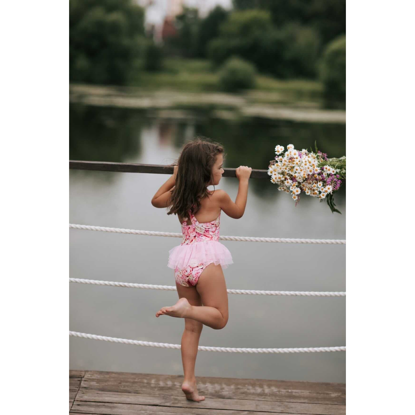 isabelle tutu swimsuit in antique rose