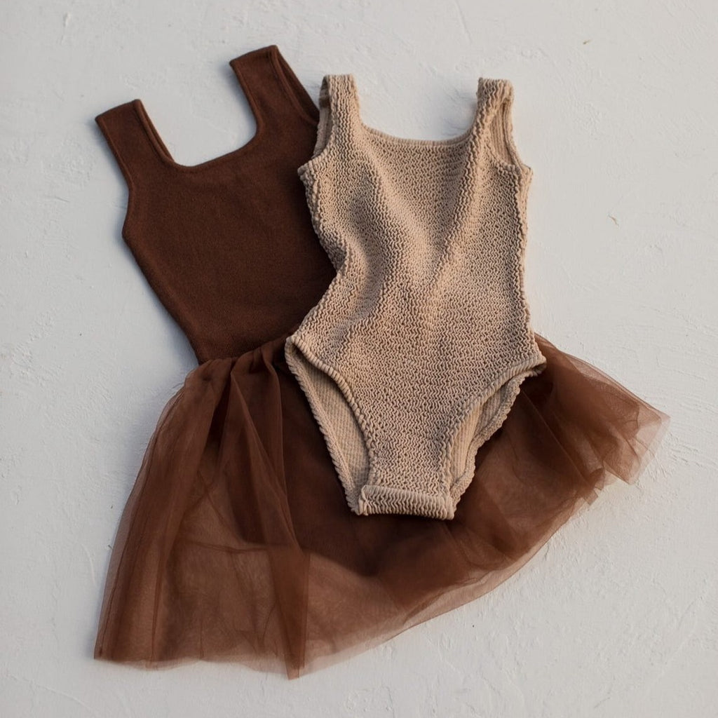knit ballet tutu | brown