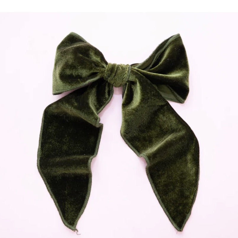 medium schoolgirl bow in juniper