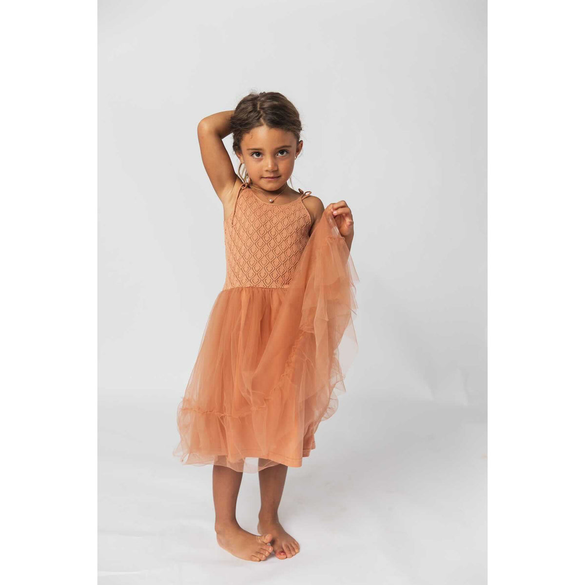 elle dress in terracotta